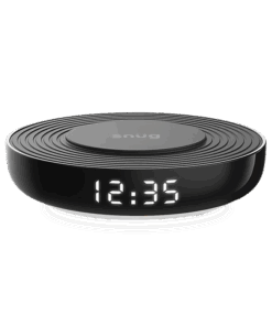 Snug Clock With Wireless Charger | Black | STD