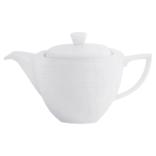 Arctic White Square Tea Pot | White | 750ml