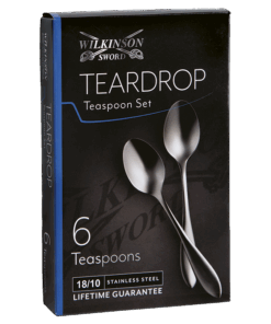 Teardrop 6 Piece Teaspoon Set | Silver | STD