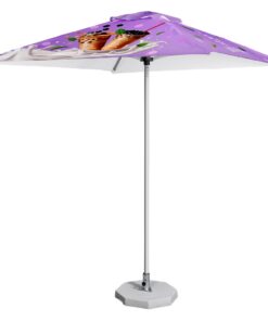 Sublimated Parasol Single Round Pole 2 x 2m