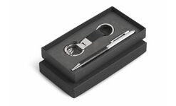 Fabrizio Executive Keyholder & Pen Gift Set - Black Only