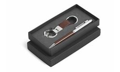 Fabrizio Executive Keyholder & Pen Gift Set - Brown Only