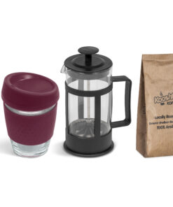 Kooshty Brew Koffee Set & Black Plunger - Maroon - Maroon Only